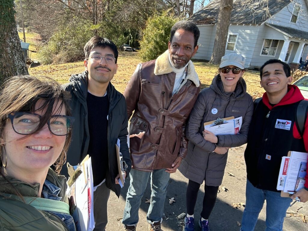 Field canvassing team selfie